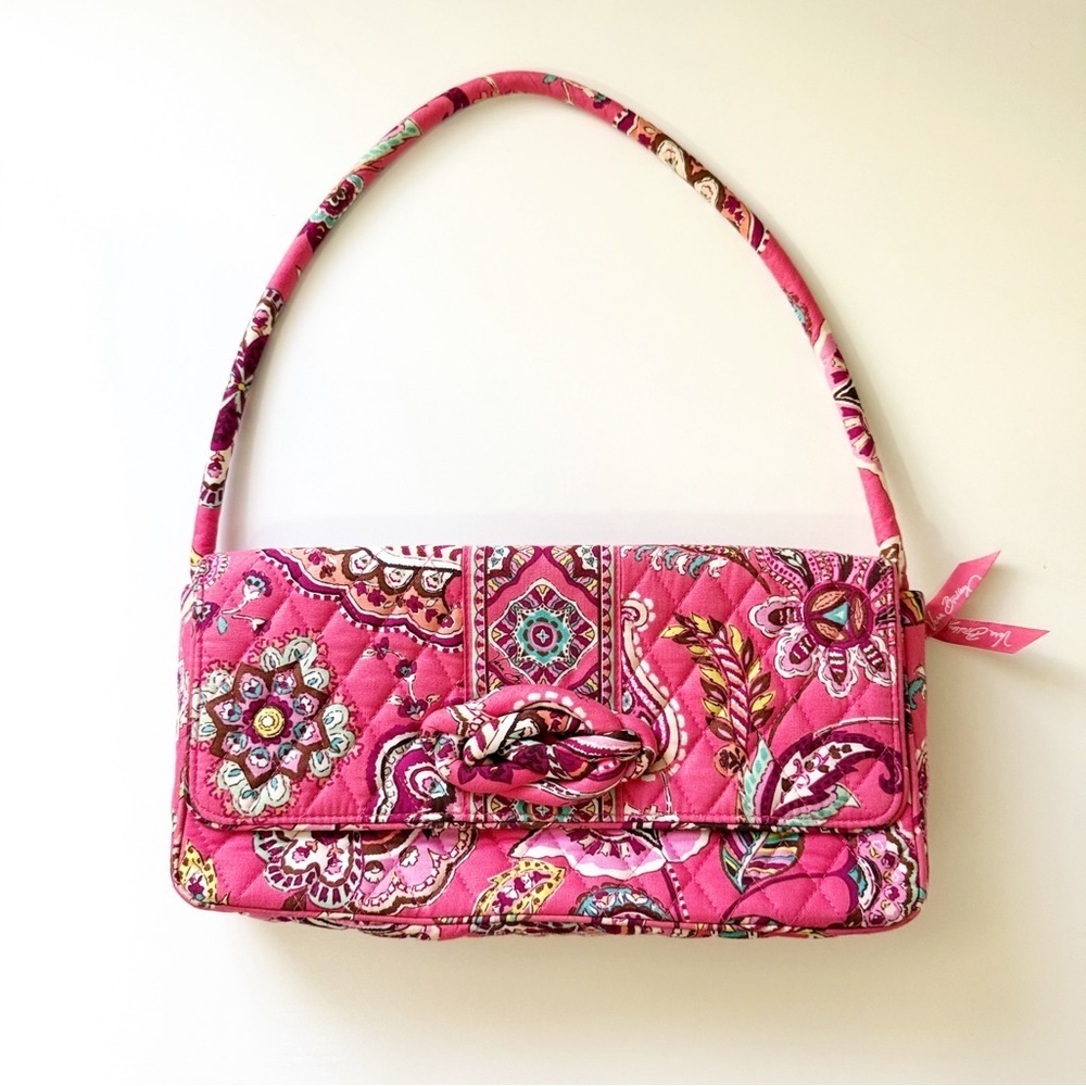 Vera Bradley Pink Floral Knot Just A Clutch Bag Call Me Coral Shoulder Mini Bag
